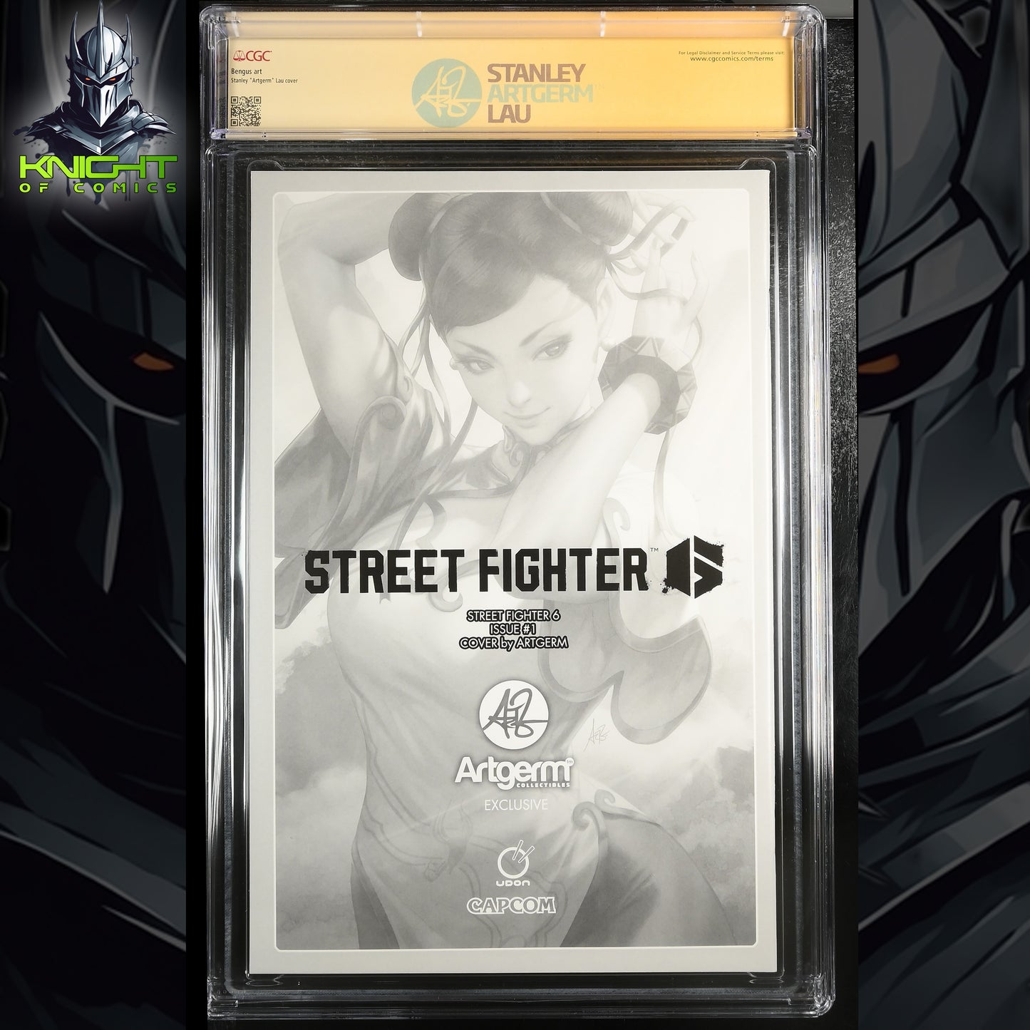 STREET FIGHTER 6 #1 - STANLEY ARTGERM LAU CHUN-LI + COA +LABEL SIGNED CGC 9.8