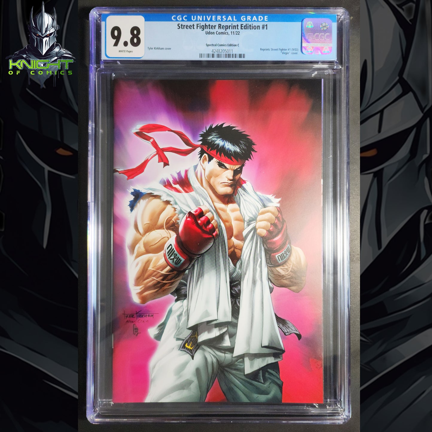 STREET FIGHTER REPRINT EDITION #1 - TYLER KIRKHAM VIRGIN VARIANT CGC 9.8 NM/M