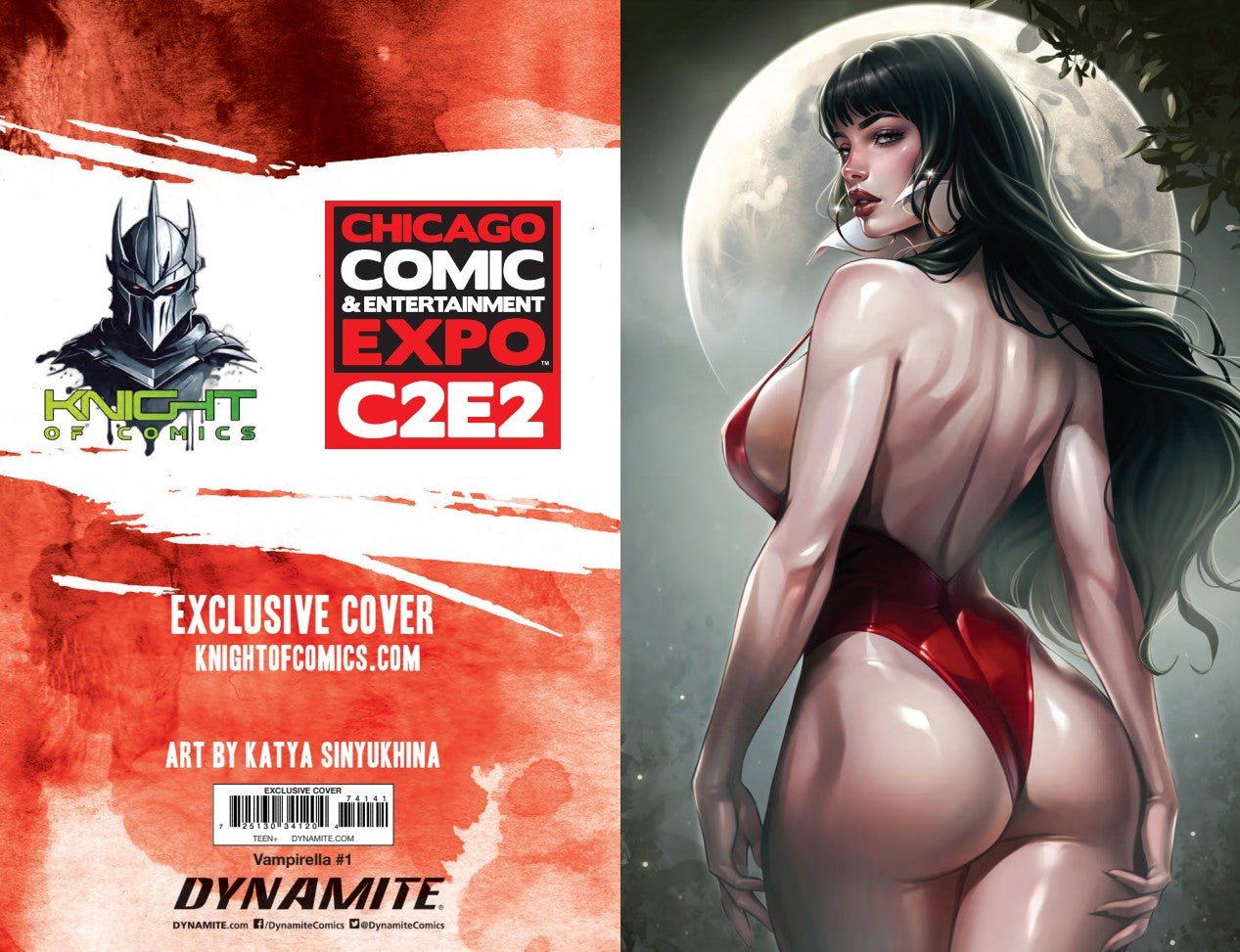 VAMPIRELLA #1 - KATYA SINYUKHINA VIRGIN VARIANT C2E2 2025 EXCLUSIVE SET OF TWO - PRESALE 04/11