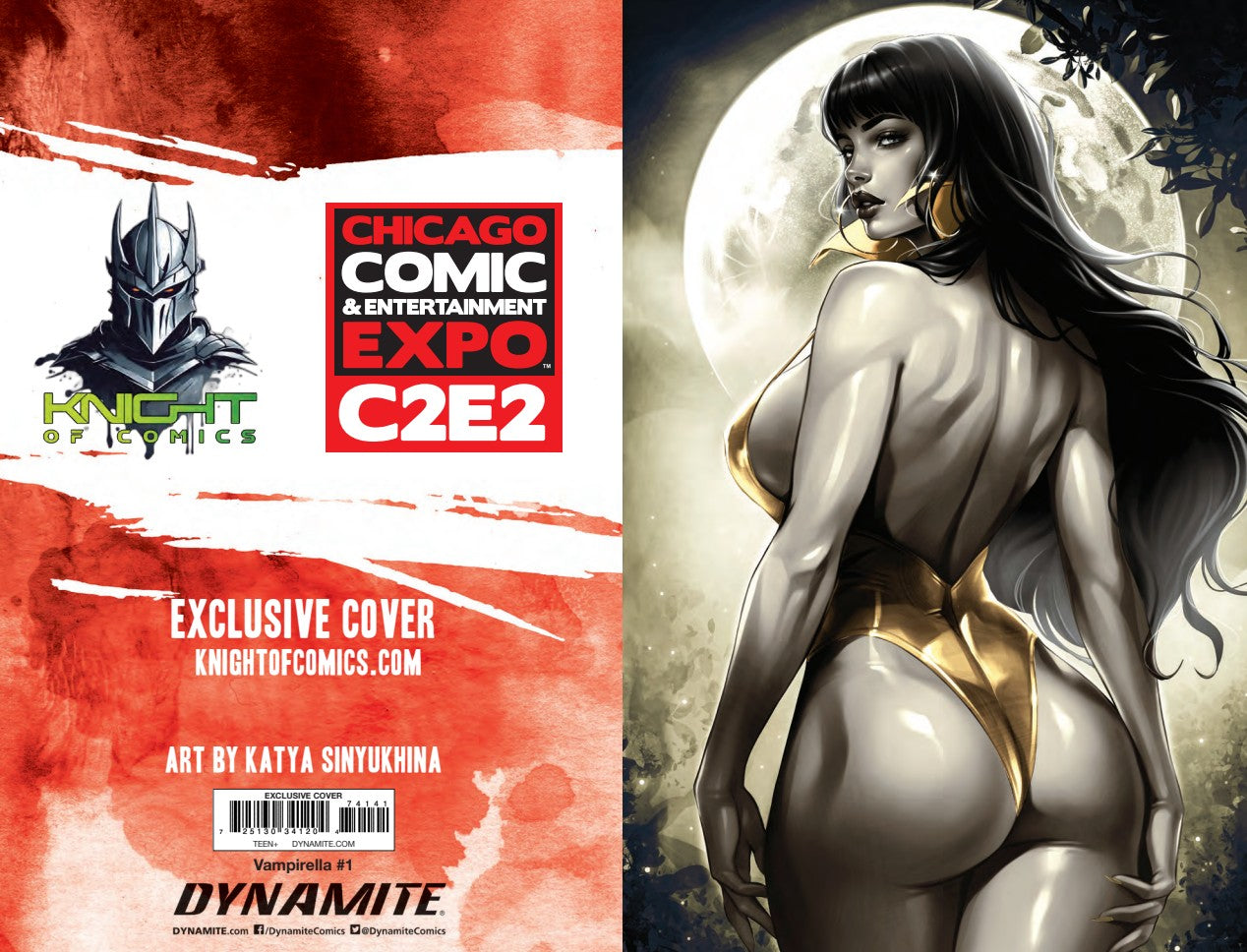 VAMPIRELLA #1 - KATYA SINYUKHINA VIRGIN VARIANT C2E2 2025 EXCLUSIVE SET OF TWO - PRESALE 04/11