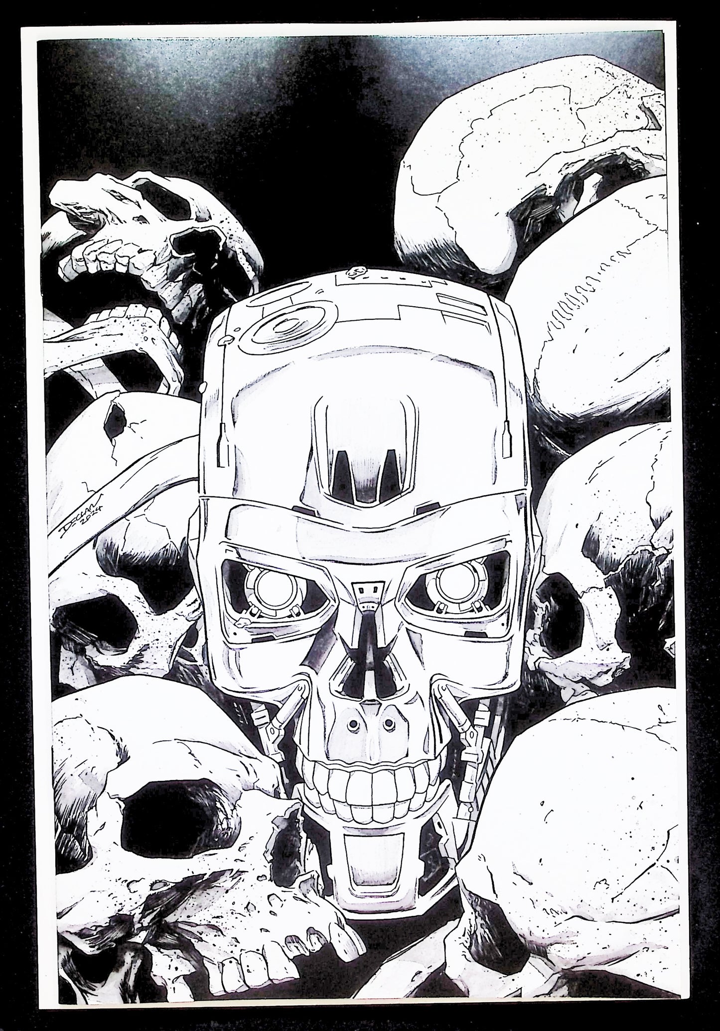 TERMINATOR #1 - DECLAN SHALVEY RATIO 1:50 VIRGIN VARIANT LINE ART NM+